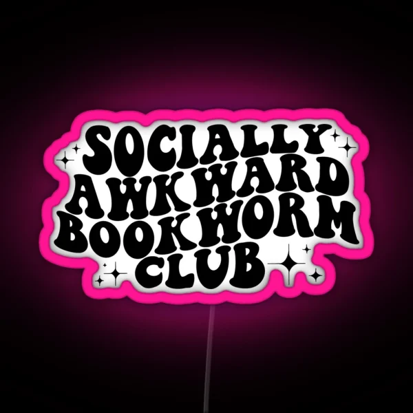 Socially Awkward Book Club RGB Neon Sign