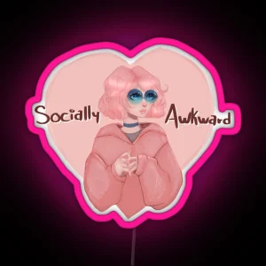 Socially Awkward Girl RGB Neon Sign