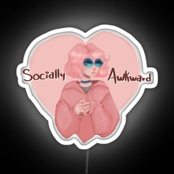 Socially Awkward Girl RGB Neon Sign
