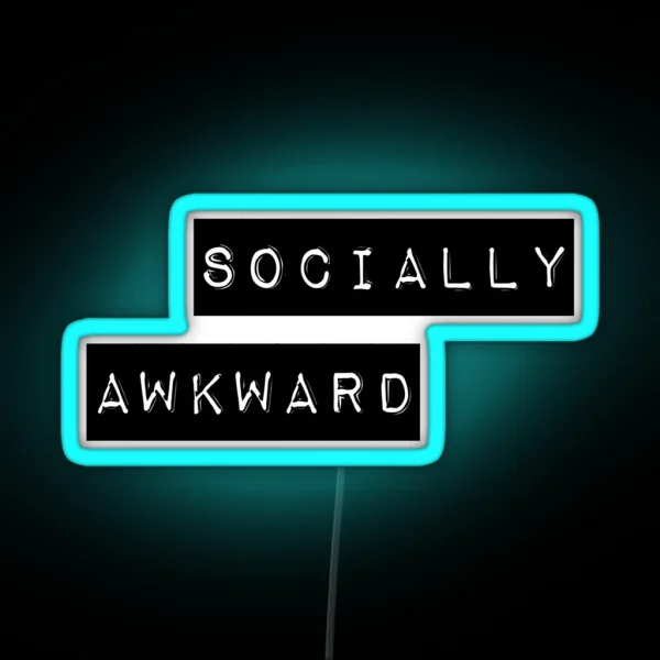Socially Awkward RGB Neon Sign