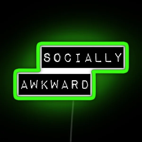 Socially Awkward RGB Neon Sign