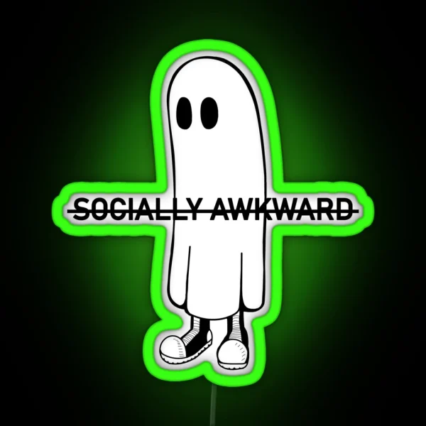 Socially Awkward RGB Neon Sign