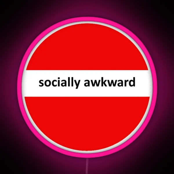 Socially Awkward RGB Neon Sign