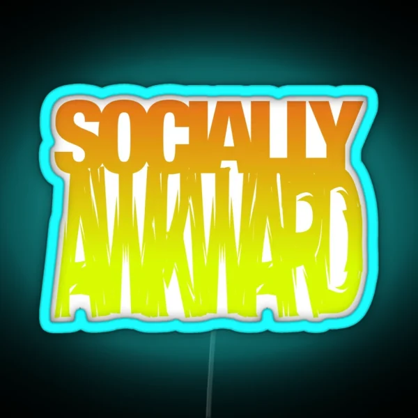 Socially Awkward RGB Neon Sign