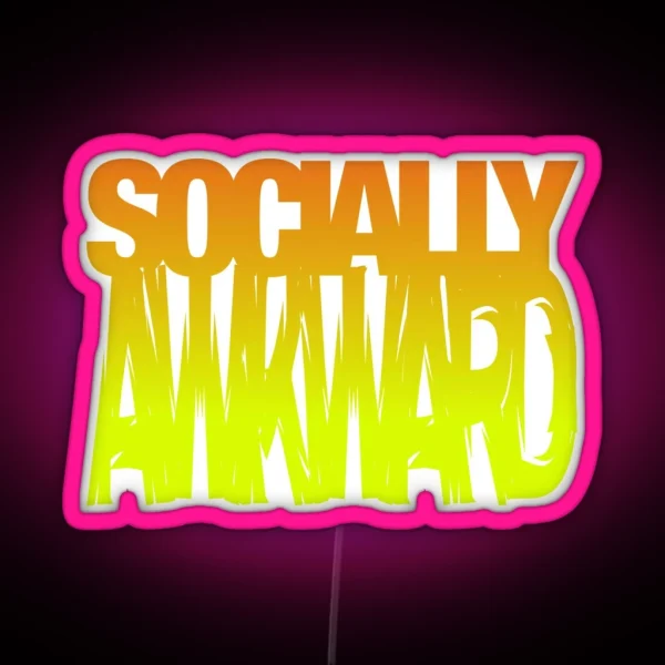 Socially Awkward RGB Neon Sign