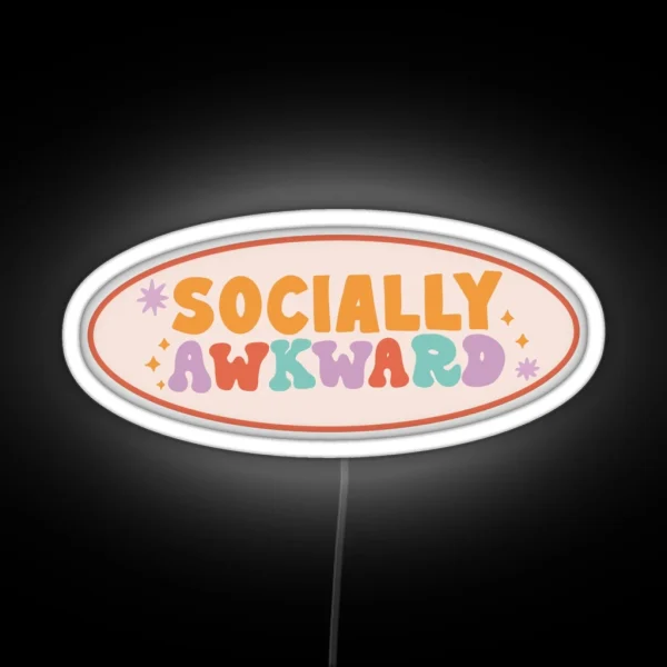 Socially Awkward RGB Neon Sign