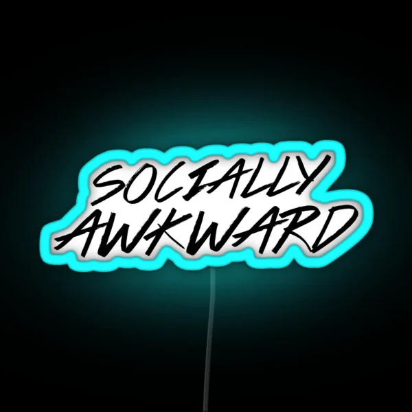 Socially Awkward RGB Neon Sign