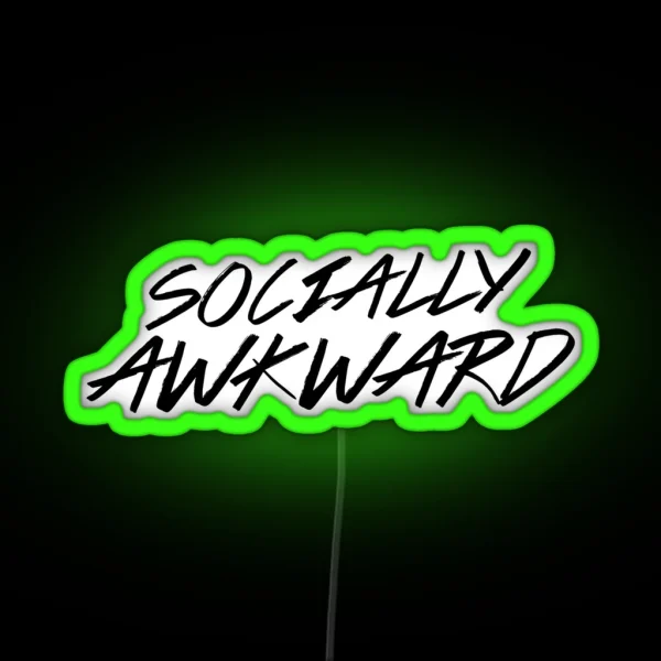 Socially Awkward RGB Neon Sign