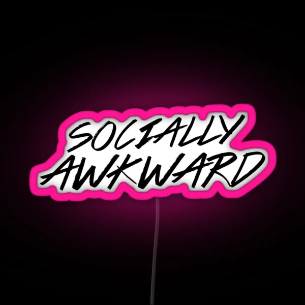 Socially Awkward RGB Neon Sign
