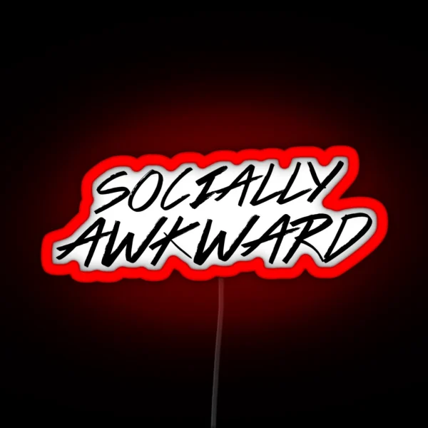Socially Awkward RGB Neon Sign