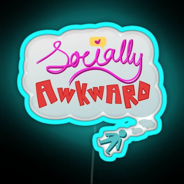 Socially Awkward RGB Neon Sign