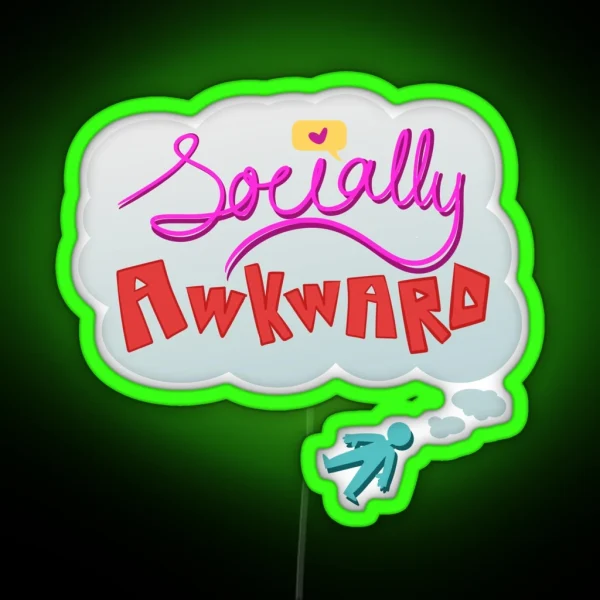 Socially Awkward RGB Neon Sign