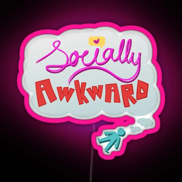 Socially Awkward RGB Neon Sign