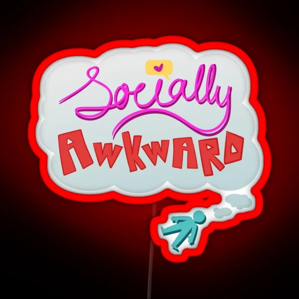 Socially Awkward RGB Neon Sign