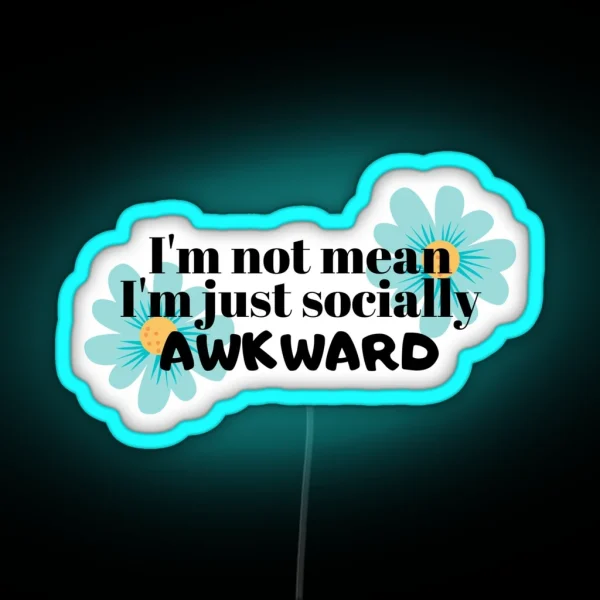 Socially Awkward RGB Neon Sign