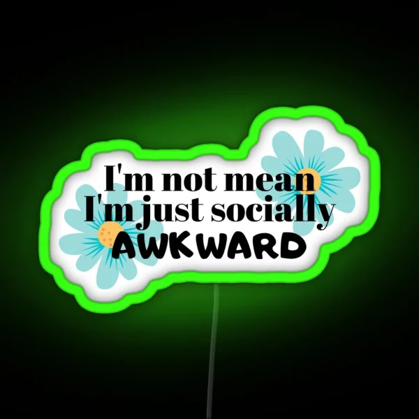 Socially Awkward RGB Neon Sign
