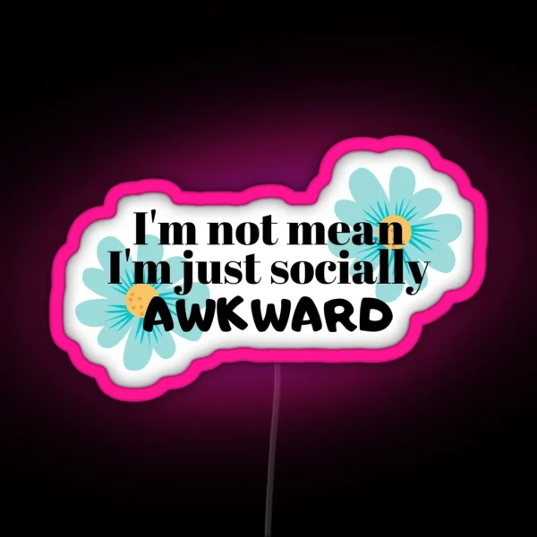 Socially Awkward RGB Neon Sign