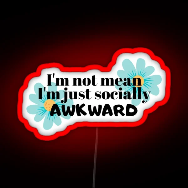 Socially Awkward RGB Neon Sign