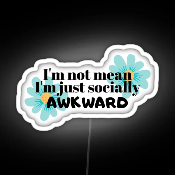 Socially Awkward RGB Neon Sign