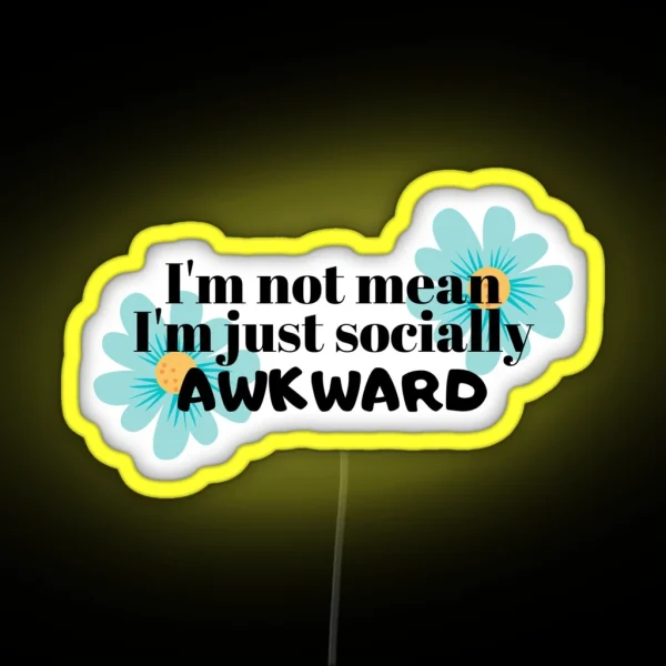 Socially Awkward RGB Neon Sign
