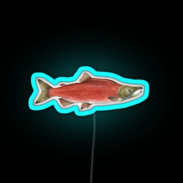 Sockeye Salmon RGB Neon Sign