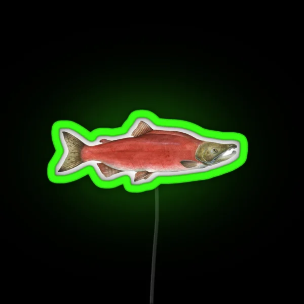 Sockeye Salmon RGB Neon Sign