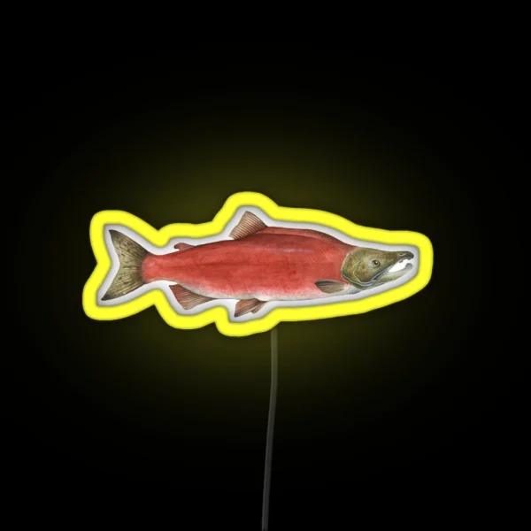 Sockeye Salmon RGB Neon Sign