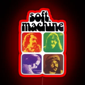 Soft Machine Band Members Collage RGB Neon Sign