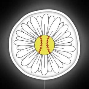 Softball Flower RGB Neon Sign