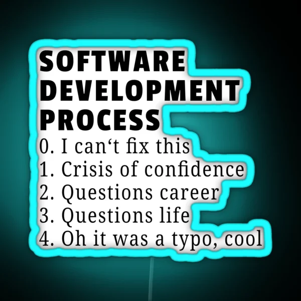 Software Development Process RGB Neon Sign
