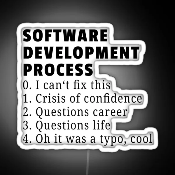 Software Development Process RGB Neon Sign