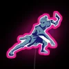 Sokka from Avatar The Last Airbender in an RGB neon sign with pink accents