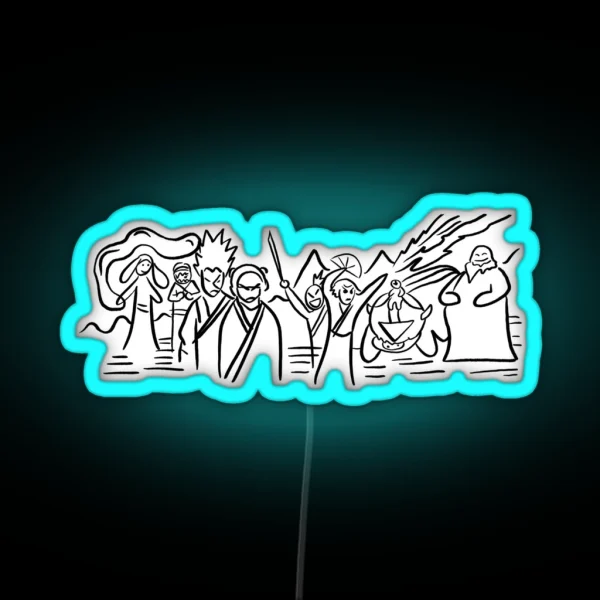 Sokka Family Drawing RGB Neon Sign