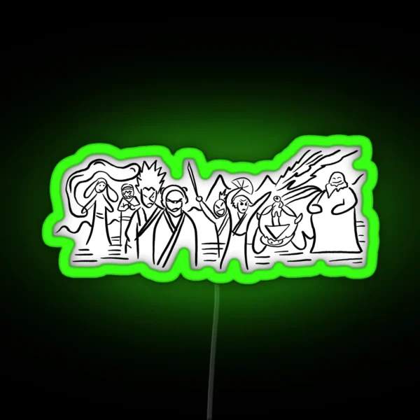 Sokka Family Drawing RGB Neon Sign