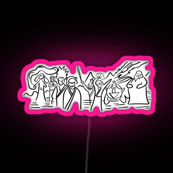 Sokka Family Drawing RGB Neon Sign