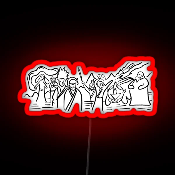 Sokka Family Drawing RGB Neon Sign