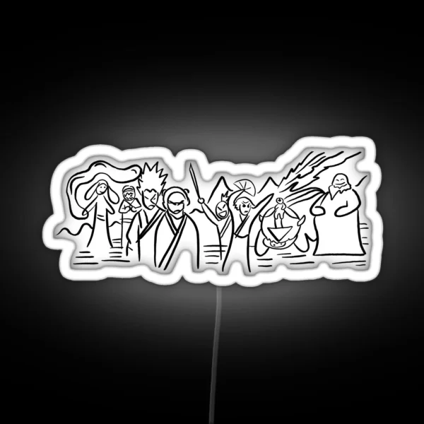Sokka Family Drawing RGB Neon Sign