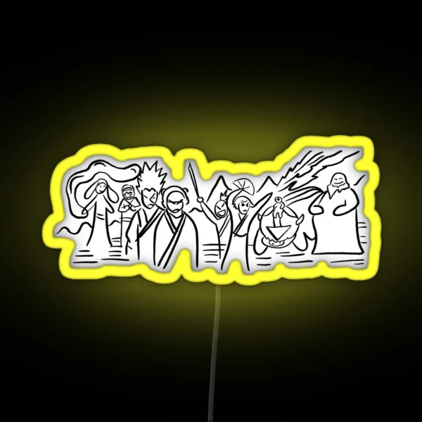 Sokka Family Drawing RGB Neon Sign