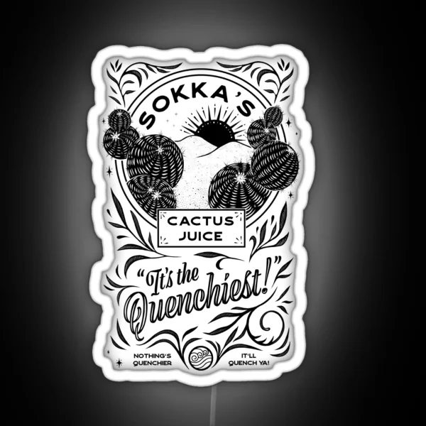 Sokka S ARTISINAL Cactus Juice 2 Electric RGB Neon Sign