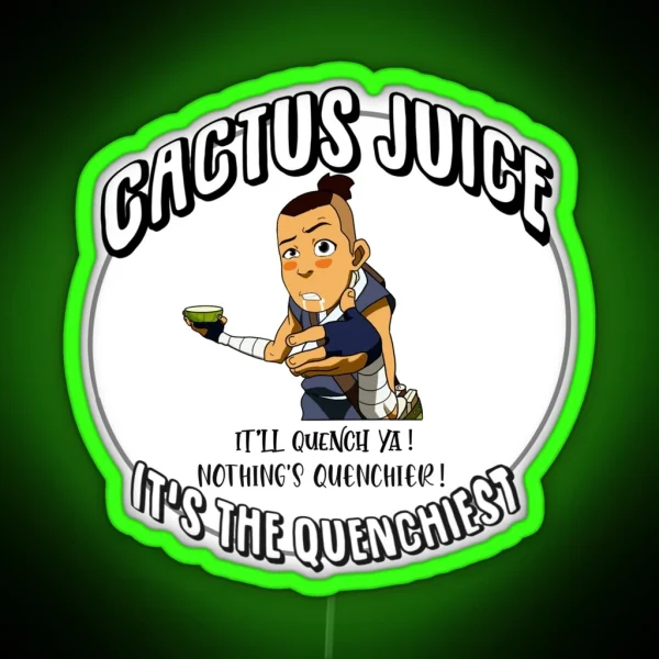 Sokka S Cactus Juice Avatar The Last Airbender RGB Neon Sign