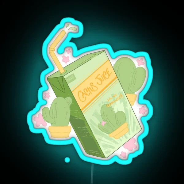 Sokka S Cactus Juice Box RGB Neon Sign