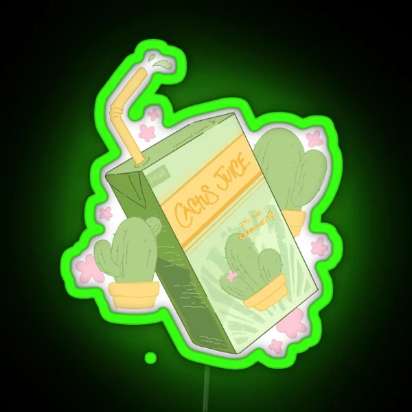 Sokka S Cactus Juice Box RGB Neon Sign
