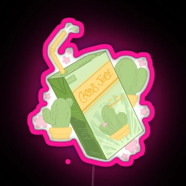 Sokka S Cactus Juice Box RGB Neon Sign