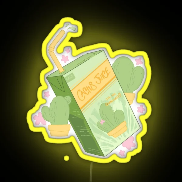 Sokka S Cactus Juice Box RGB Neon Sign