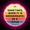 Retro neon sign with pink letters reading 'Be a Prick' in a vintage style.