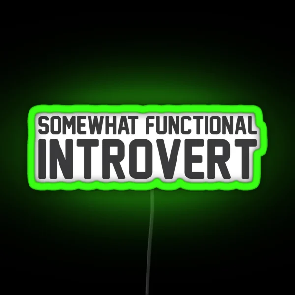 Somewhat Functional Introvert RGB Neon Sign