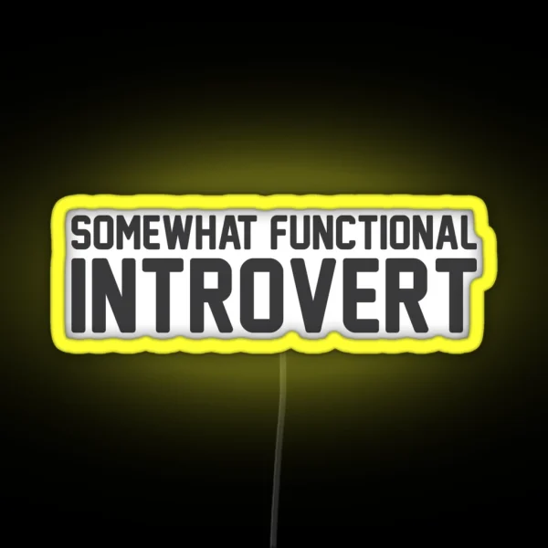 Somewhat Functional Introvert RGB Neon Sign