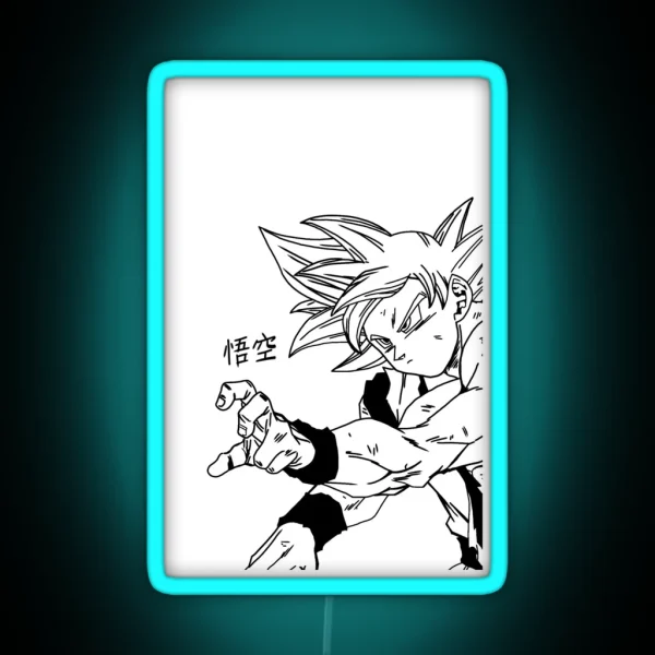 Son Goku Illustration RGB Neon Sign