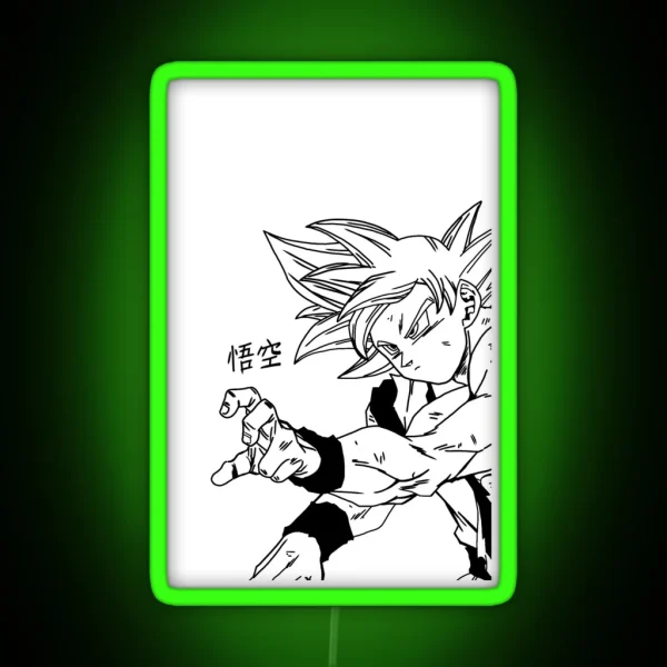 Son Goku Illustration RGB Neon Sign