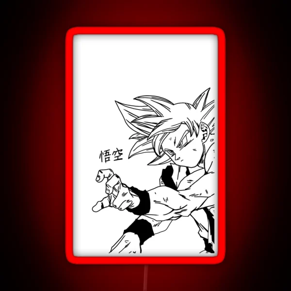 Son Goku Illustration RGB Neon Sign